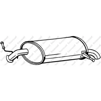 Silencieux arrière BOSAL 190-043 pour PEUGEOT 407 2.0 - 136cv