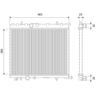 Radiateur, refroidissement du moteur VALEO OEM 133315 Radiateur, refroidissement du moteur VALEO OEM 133315