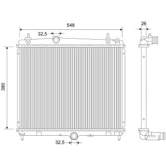 Radiateur, refroidissement du moteur VALEO OEM 1330X2