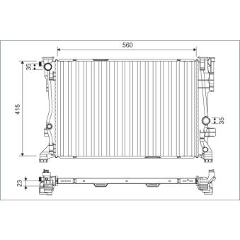 Radiateur, refroidissement du moteur VALEO 701158 pour MERCEDES-BENZ CLASSE A A 220 CDI - 163cv