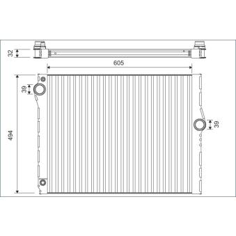 Radiateur, refroidissement du moteur VALEO 701172 pour BMW Série 7 ActiveHybrid - 465cv