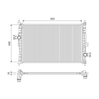 Radiateur, refroidissement du moteur VALEO 701173