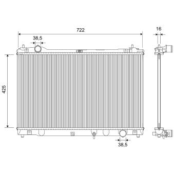 Radiateur, refroidissement du moteur VALEO [701178]