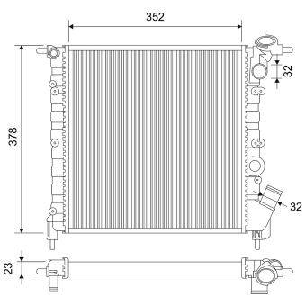Radiateur, refroidissement du moteur VALEO 701182
