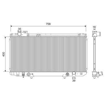 Radiateur, refroidissement du moteur VALEO 701201 Radiateur, refroidissement du moteur VALEO 701201