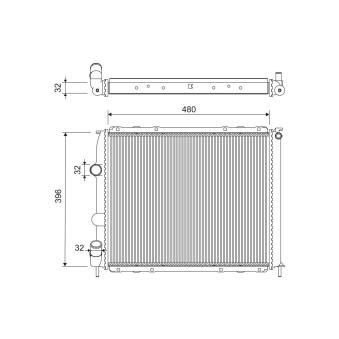 Radiateur, refroidissement du moteur VALEO 701221 pour RENAULT KANGOO 1.9 DTI - 80cv