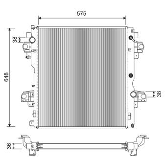 Radiateur, refroidissement du moteur VALEO OEM 1640030300