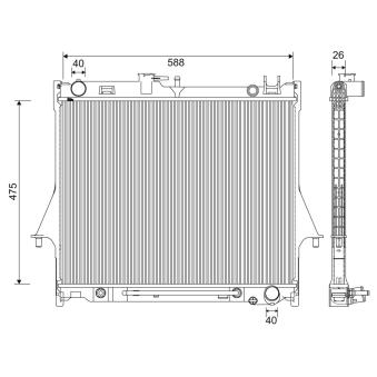 Radiateur, refroidissement du moteur VALEO 701234