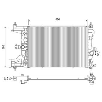 Radiateur, refroidissement du moteur VALEO OEM 1300303