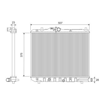 Radiateur, refroidissement du moteur VALEO 701281