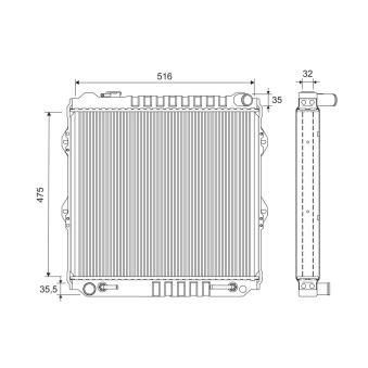 Radiateur, refroidissement du moteur VALEO OEM 1640065100