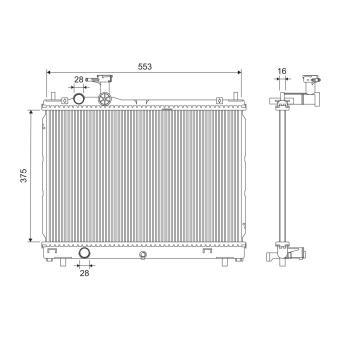 Radiateur, refroidissement du moteur VALEO 701302 pour SUZUKI SWIFT 1.2 - 90cv