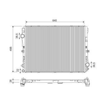 Radiateur, refroidissement du moteur VALEO [701314]