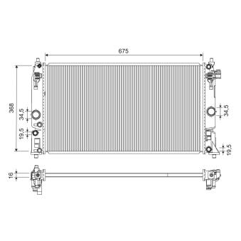 Radiateur, refroidissement du moteur VALEO 701316