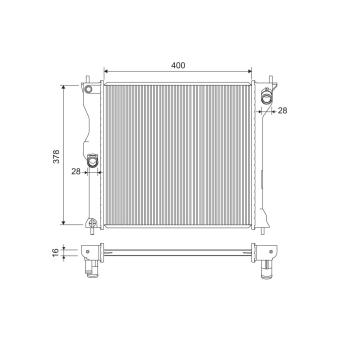 Radiateur, refroidissement du moteur VALEO [701317]