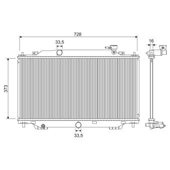 Radiateur, refroidissement du moteur VALEO 701329