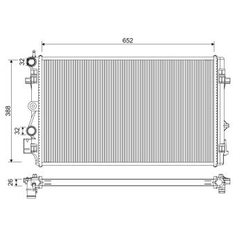 Radiateur, refroidissement du moteur VALEO 701331