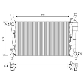 Radiateur, refroidissement du moteur VALEO OEM 1695000303