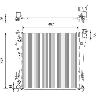 Radiateur, refroidissement du moteur VALEO OEM 253103Z100
