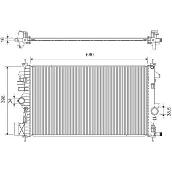 Radiateur, refroidissement du moteur VALEO [701373]