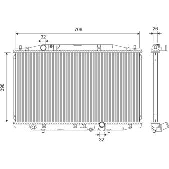 Radiateur, refroidissement du moteur VALEO 701386