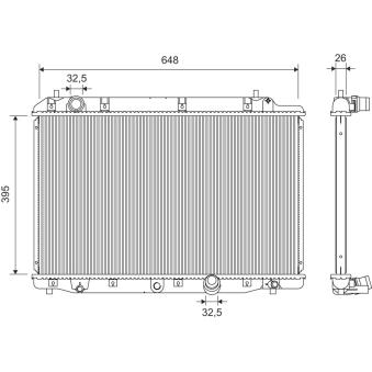 Radiateur, refroidissement du moteur VALEO 701389