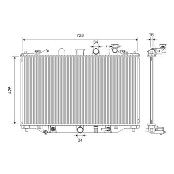 Radiateur, refroidissement du moteur VALEO [701392]