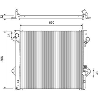 Radiateur, refroidissement du moteur VALEO [701410]