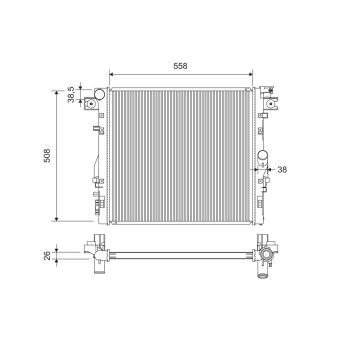 Radiateur, refroidissement du moteur VALEO 701417 pour JEEP WRANGLER 3.8 - 199cv