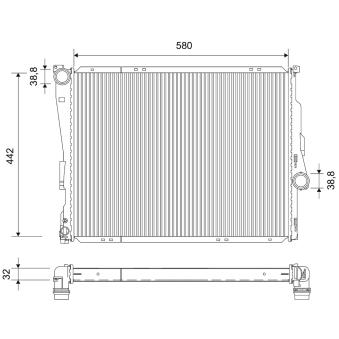 Radiateur, refroidissement du moteur VALEO OEM 9071519