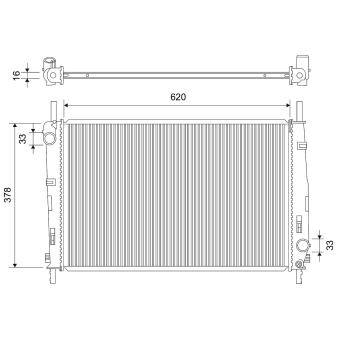 Radiateur, refroidissement du moteur VALEO 701536 pour FORD C-MAX 2.0 TDCi - 136cv