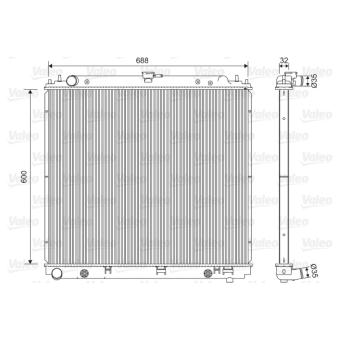 Radiateur, refroidissement du moteur VALEO OEM 21460EB30A