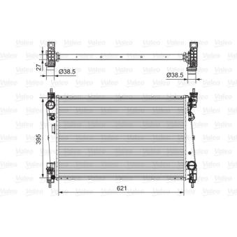 Radiateur, refroidissement du moteur VALEO 701655 pour FIAT 500X 1.6 CDTI - 90cv