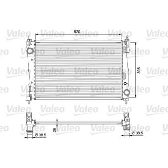 Radiateur, refroidissement du moteur VALEO 701717 pour FORD TRANSIT CONNECT 1.3 D Multijet - 69cv