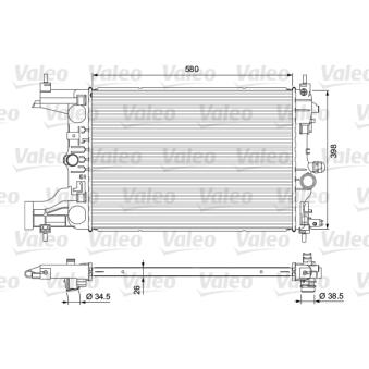 Radiateur, refroidissement du moteur VALEO 701723 pour OPEL ASTRA 1.4 LPG - 140cv