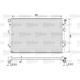 Radiateur, refroidissement du moteur VALEO 701728 pour VOLKSWAGEN SHARAN 2.0 TDI - 115cv