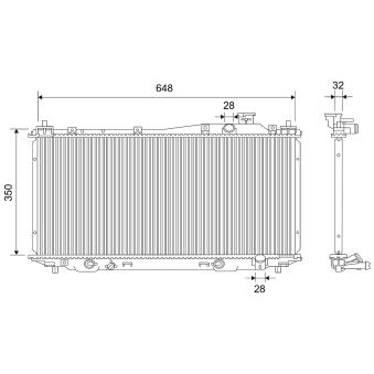 Radiateur, refroidissement du moteur VALEO 701766 pour RENAULT MEGANE 1.6 CDTi - 110cv