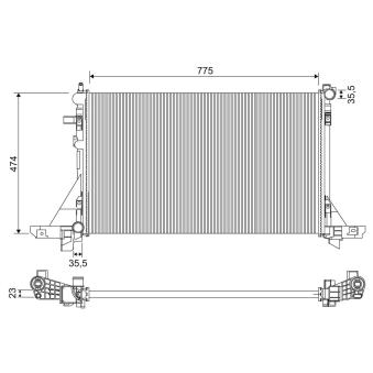 Radiateur, refroidissement du moteur VALEO OEM 2141000Q0G