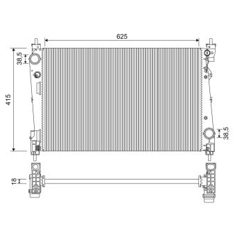 Radiateur, refroidissement du moteur VALEO OEM 51936039