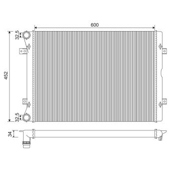 Radiateur, refroidissement du moteur VALEO 701971 pour VOLKSWAGEN SHARAN 1.9 TDI - 150cv