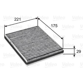 Filtre, air de l'habitacle VALEO [715750]