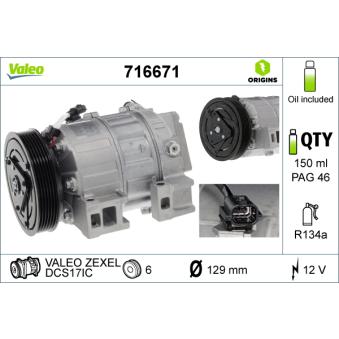 Compresseur, climatisation VALEO [716671]
