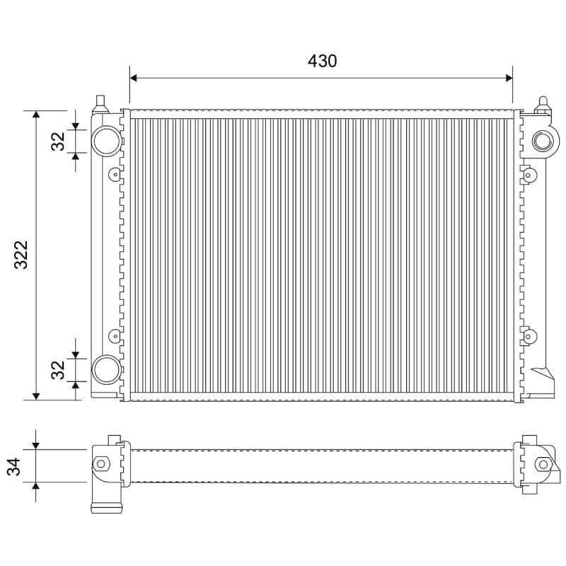 Radiateur, refroidissement du moteur VALEO 716990 - Visuel 1