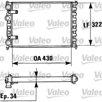 Radiateur, refroidissement du moteur VALEO OEM 6K0121253R
