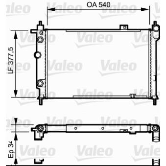 Radiateur, refroidissement du moteur VALEO OEM 90443392