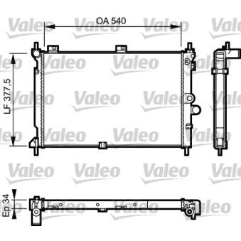 Radiateur, refroidissement du moteur VALEO OEM 1300103