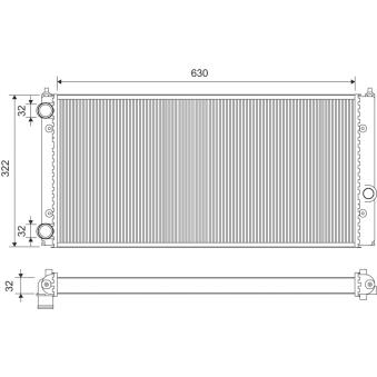 Radiateur, refroidissement du moteur VALEO OEM 1H0121253D