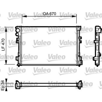 Radiateur, refroidissement du moteur VALEO 731168