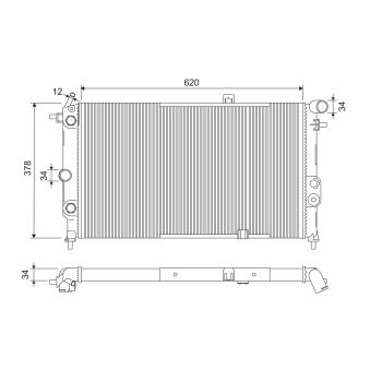 Radiateur, refroidissement du moteur VALEO OEM 1300133