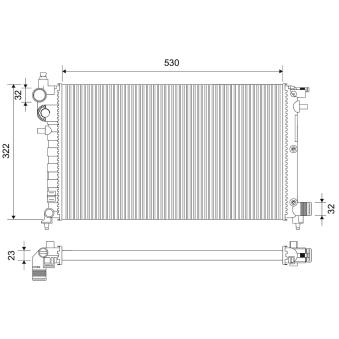 Radiateur, refroidissement du moteur VALEO [731186]